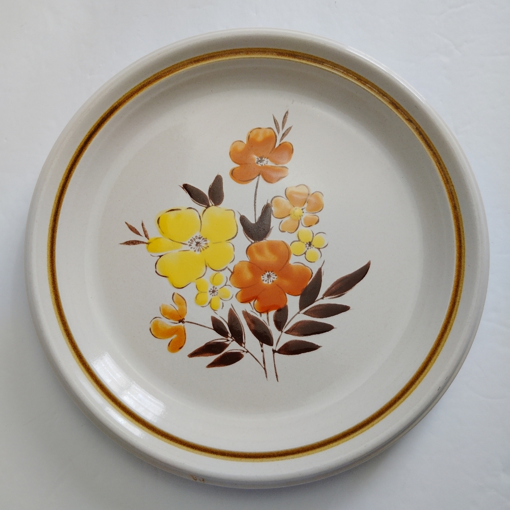 Vintage De Ville Stoneware Replacement Dinner Plate Fall Flowers 302
